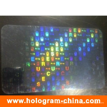 Recouvrements transparents d&#39;hologramme d&#39;identification de PVC fait sur commande anti-fausse